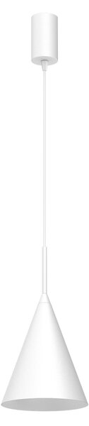 Závesné svietidlo Capital, 1x biele kovové tienidlo, (fi 17cm), w
