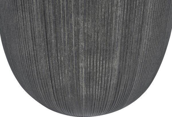 Kvetináč čierny polyresin 48 x ø 44 cm vysoký moderný minimalistický izbový vonkajší črepník