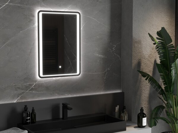 Mexen Zusa podsvietené kúpeľňové zrkadlo 50 x 70 cm, LED 6000K, proti zahmlievaniu - 9808-050-070-611-00