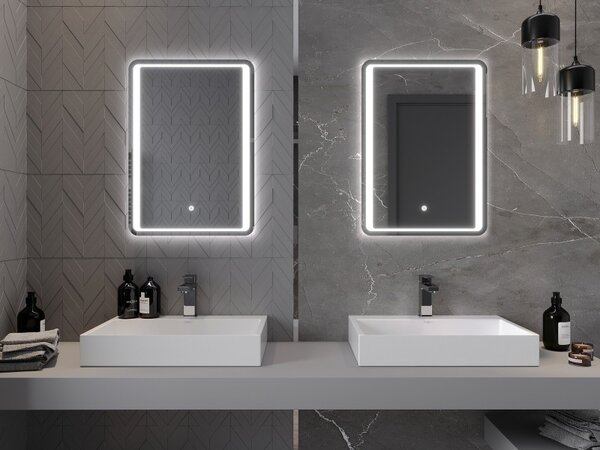 Mexen Zusa podsvietené kúpeľňové zrkadlo 50 x 70 cm, LED 6000K, proti zahmlievaniu - 9808-050-070-611-00