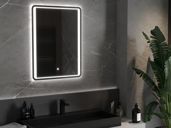 Mexen Zusa kúpeľňové zrkadlo s podsvietením 60 x 80 cm, LED 6000K, proti hmle - 9808-060-080-611-00