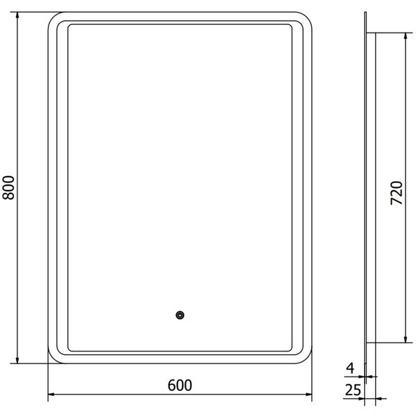 Mexen Zusa kúpeľňové zrkadlo s podsvietením 60 x 80 cm, LED 6000K, proti hmle - 9808-060-080-611-00