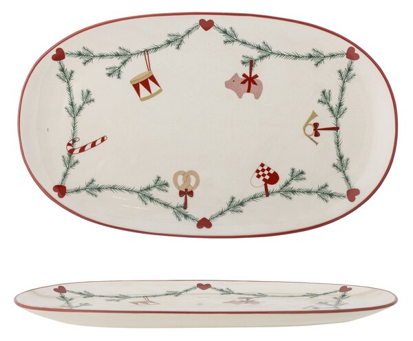 Servírovací tanier Yule Nature Oval 38,5 cm