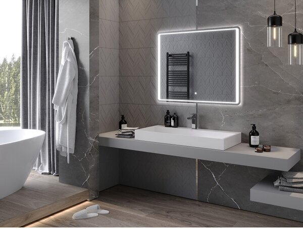 Mexen Zusa zrkadlo do kúpeľne s podsvietením 100 x 80 cm, LED 6000K, proti zahmlievaniu - 9808-100-080-611-00
