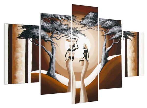 Orientálny obraz dvoch žien a stromu (150x105 cm)