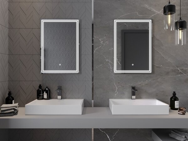 Mexen Taco podsvietené kúpeľňové zrkadlo 50 x 70 cm, LED 6000K, proti zahmlievaniu - 9805-050-070-611-00