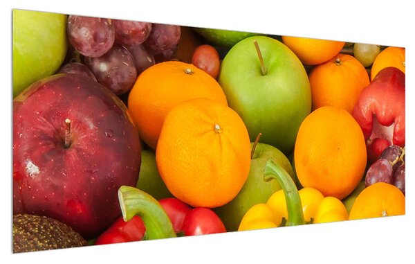 Obraz ovocia a zeleniny (120x50 cm)