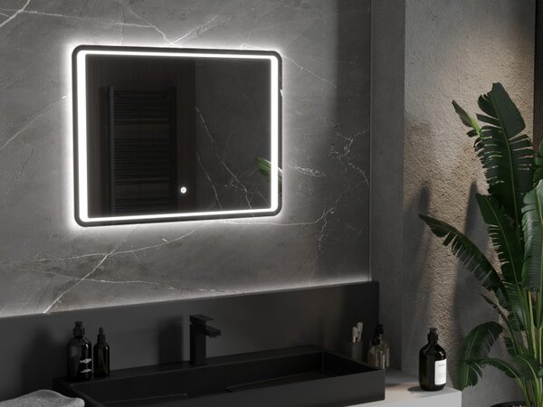 Mexen Zusa kúpeľňové zrkadlo s podsvietením 80 x 60 cm, LED 6000K, proti zahmlievaniu - 9808-080-060-611-00