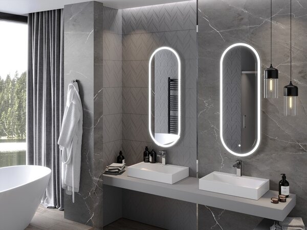 Mexen Bono osvetlené kúpeľňové zrkadlo 45 x 120 cm, LED 6000K, proti zahmlievaniu - 9816-045-120-611-00