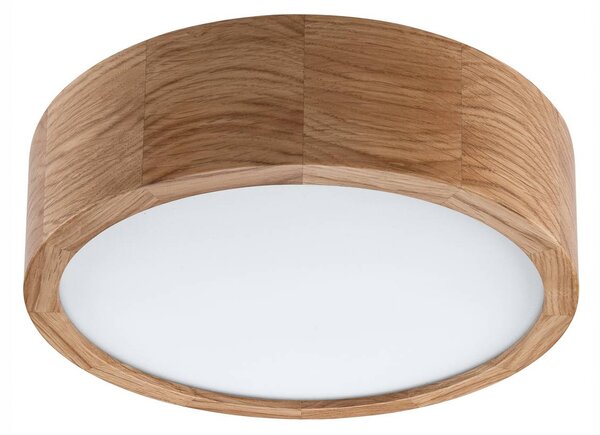 Stropné svietidlo Envostar Caspian, Ø 27 cm, IP54, dub, Svetlé drevo, Kúpeľňa, Drevo, Závesné svietidlo