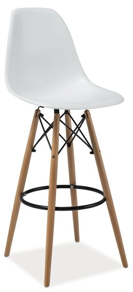 Biela barová stolička HOKER ENZO H-1