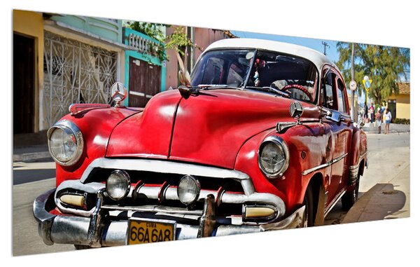 Obraz starého amerického auta (120x50 cm)