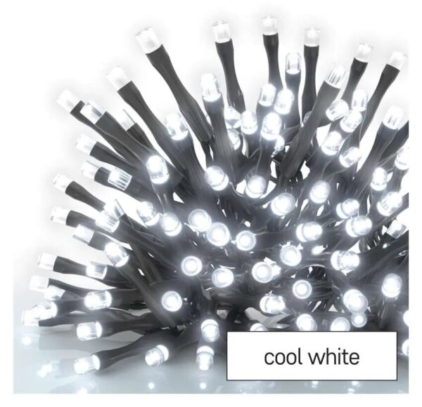 LED vonkajší reťaz 100xLED/2,5x0,9m IP44 studená biela