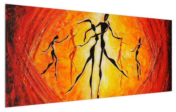 Orientálny obraz tancujúcich osôb (120x50 cm)