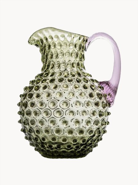 Ručne fúkaný džbán Paris Hobnail, 2 l