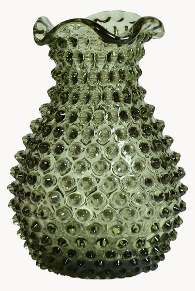 Ručne fúkaná váza Hobnail Blonde, V 21 cm