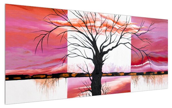 Obraz maľby stromu (120x50 cm)