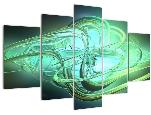 Obraz zelenej abstrakcie (150x105 cm)