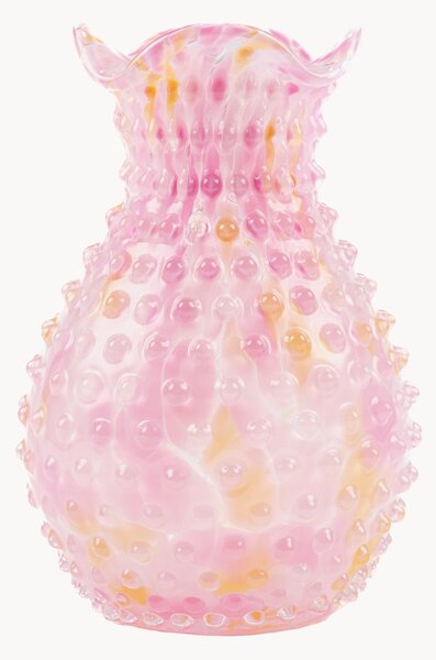 Ručne fúkaná váza Confetti Hobnail Blonde, V 21 cm