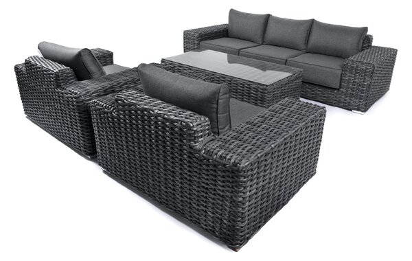 Ratanea Záhradný ratanový nábytok CAYENNE tmavosivý dodanie: so stolom