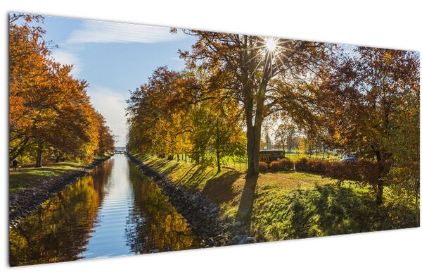 Obraz vodného kanálu (120x50 cm)