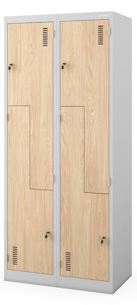 Šatníková skriňa typu L sivá / dub sonoma: Eco Design JULIA, 800 x 1850 x 450 mm