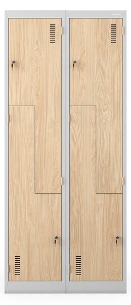 Šatníková skriňa typu L sivá / dub sonoma: Eco Design JULIA, 800 x 1850 x 450 mm