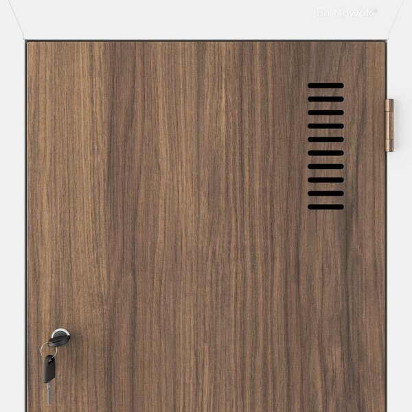Šatníková skriňa typu L biela / orech: Eco Design JULIA, 800 x 1850 x 450 mm