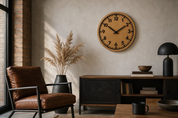 3D Dubové drevené hodiny Siena 30cm-50cm-80cm