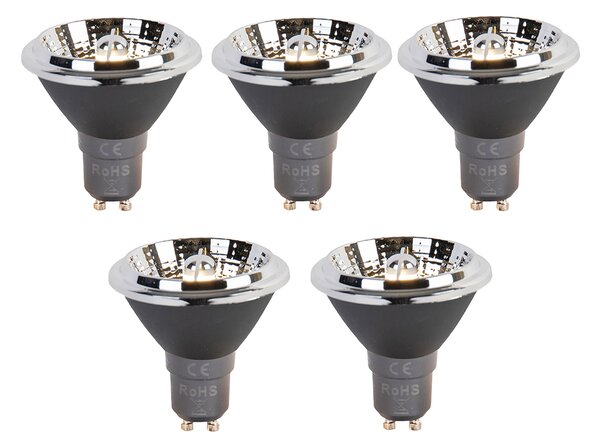 Sada 5 LED žiaroviek GU10 s 3-stupňovým stmievaním na teplú bielu AR70 6W 320lm 2000-3000K