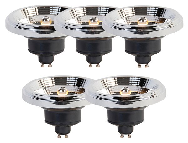 Sada 5 LED žiaroviek GU10 s 3-stupňovým stmievaním na teplú bielu AR111 11W 620lm 2000-3000K