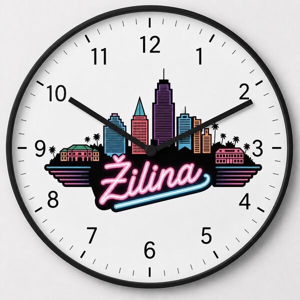 Tiché HDF hodiny - Žilina Vice City 3mm