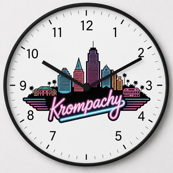 Tiché HDF hodiny - Krompachy Vice City 3mm