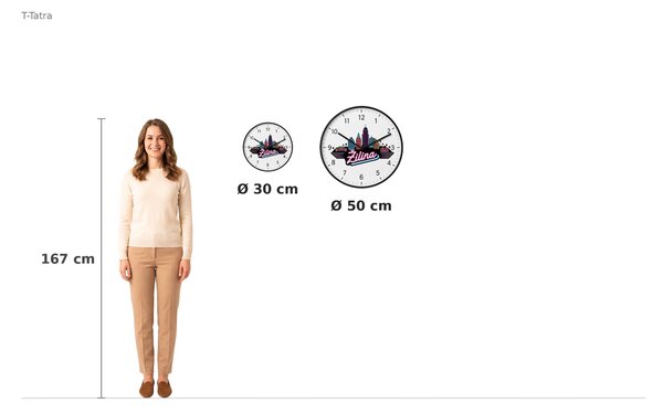 Tiché HDF hodiny - Žilina Vice City 3mm