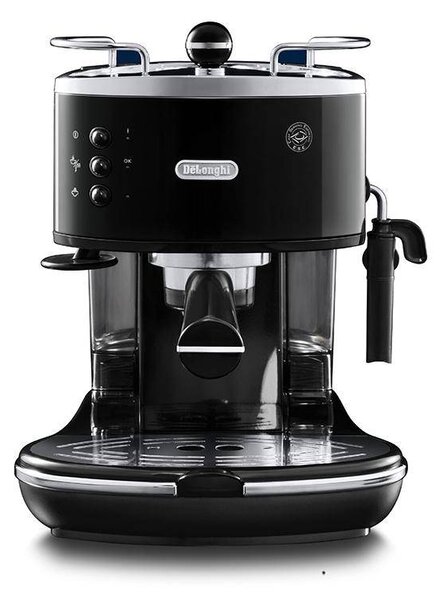 Pákový kávovar DeLonghi Icona Vintage ECOV311.BK / 1050 W / 15 bar / 1,4 l / čierna/strieborná