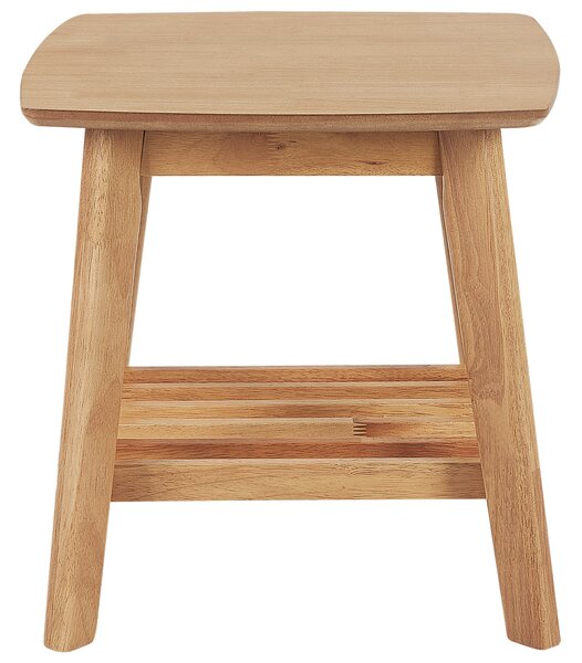 Odkladací stolík svetlohnedý MDF stolová doska nohy z kaučukového dreva 50 x 50 cm štvorcový tradičný dizajn