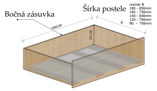 Manželská posteľ T-Tatra Sclavinia - Biela
