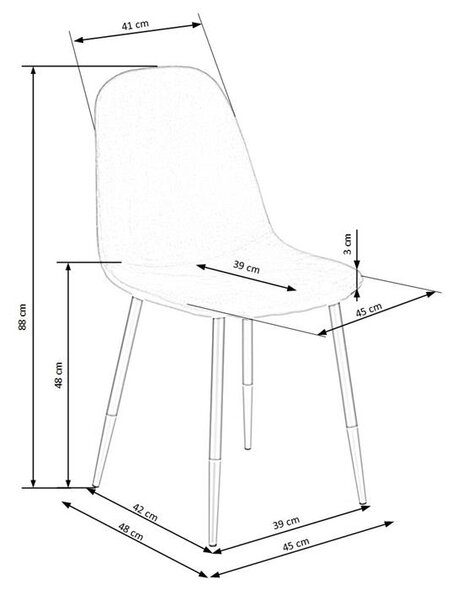 Halmar K379 jedálenská stolička šedá