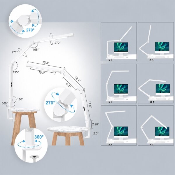 Brilagi-LED Stmievateľná dotyková stolná lampa VARIO LED/12W/230V 3000-6500K biela