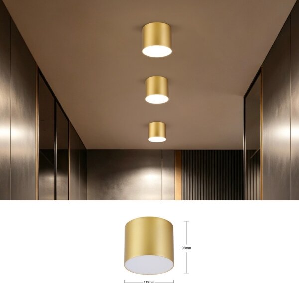 Immax NEO 07317L - LED stmievateľné stropné svietidlo RONDATE 18W/230V 11,5 cm Wi-Fi Tuya zlaté