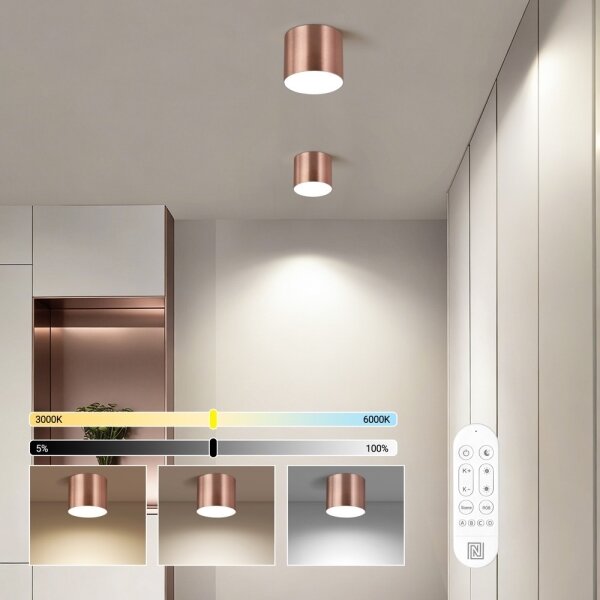 Immax NEO 07319L - LED stmievateľné stropné svietidlo RONDATE 18W/230V 11,5 cm Wi-Fi Tuya ružové