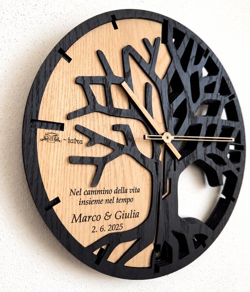 3D Orologio in Rovere 3D su misura – T-Tatra 30cm/50cm/80cm