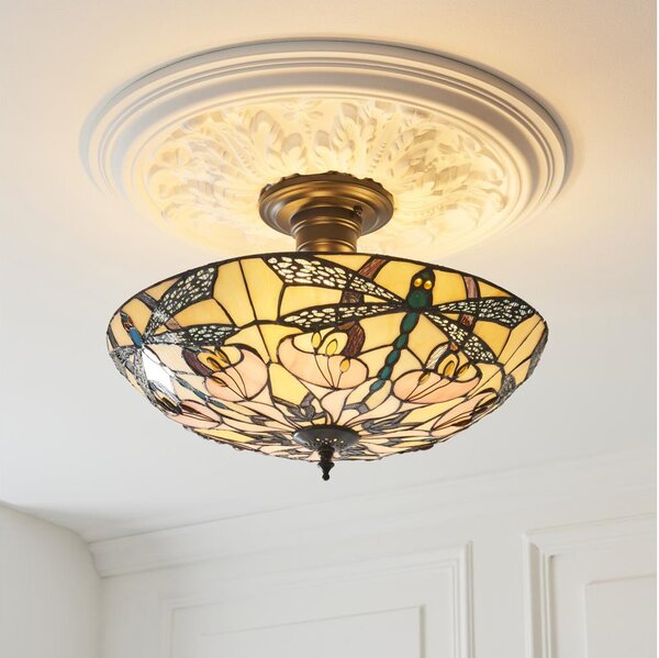 Endon 111892 - Prisadený luster Tiffany ASHTON 3xE27/10W/230V priemer 45 cm