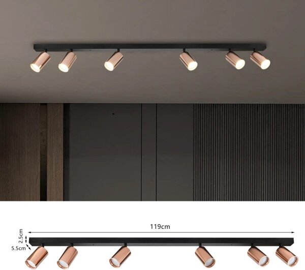 Immax NEO 08305L - Bodové svietidlo PUNTO 6xGU10/9W/230V ružové zlato