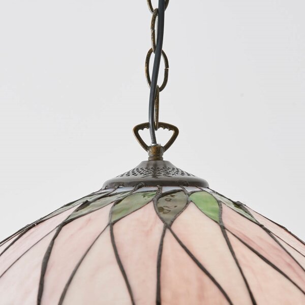 Endon 64176 - Luster na reťazi Tiffany HUTCHINSON 1xE27/60W/230V pr. 40 cm