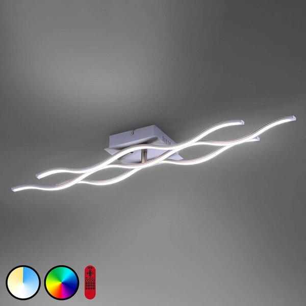 LED svetlo LOLAsmart Wave RGBW 88 x 16 cm oceľ