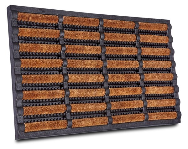Hanse Home , Vonkajšie čistiaci rohožka Mix Mats Brushes 105647 Black Cocos – na von aj na doma, 40x60, hnedá, exteriér