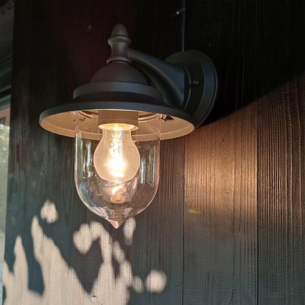 Romantická vonkajšia nástenná lampa tmavo šedá - Oxford