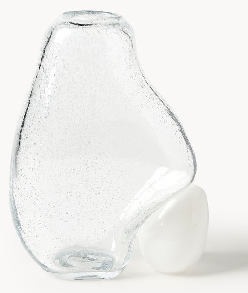 Sklenená váza so vzduchovými bublinkami Nicky, V 30 cm
