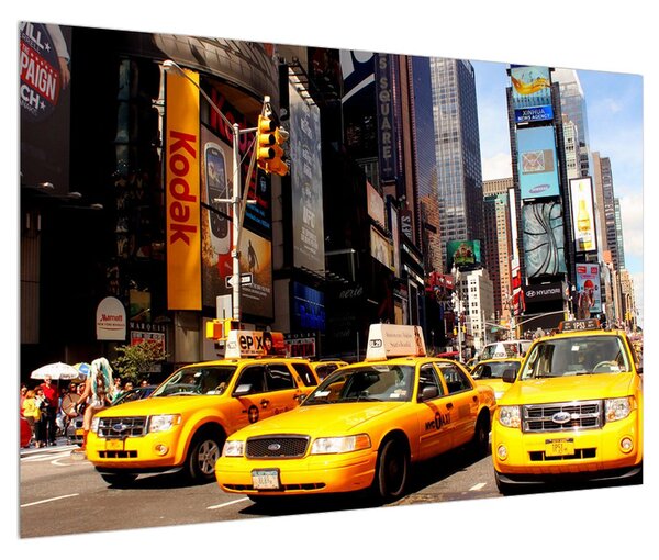 Obraz žltých taxíkov v NY (90x60 cm)